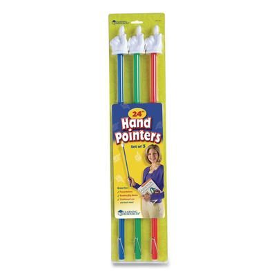 Learning Resources Hand Pointers, Assorted Colors, 3 Pointers (LRNLER1960)