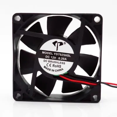 New original 12V 24v 7cm 70x70x25MM 7025 2-pin brushless motherboard cooling fan