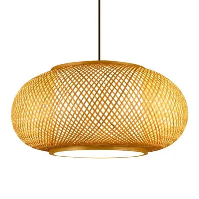 Plafonniers en rotin et osier de bambou, luminaires de plafond avec abat-jour en bambou tissé, lustre pour chambre à coucher et salon 40/50/60CM