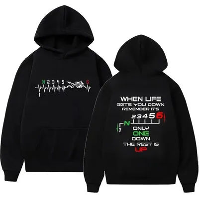 Men's Hoodies male Pullover Clothing Oversized Sweatshirts 1N23456 Motorcycle Gear Biker Heartbeat Print Graphic Women Tracksuit