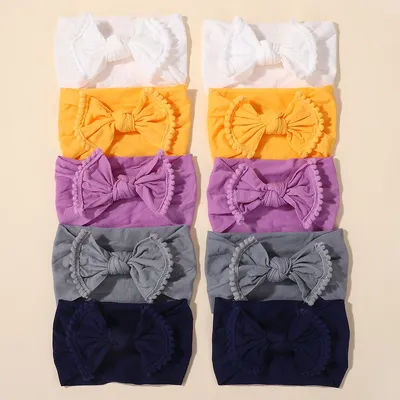 Ensemble de bandeaux pour bébé fille, 10 pièces, accessoires pour cheveux avec nœud papillon, vêtements pour nouveau-né, oreilles de lapin, accessoires Photo