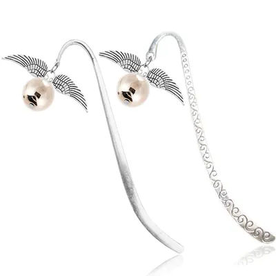 20 PCS Metal Bookmark Book Deathly Hallows Harry Notebook Bookmark Page Marker Magic Clip Marque Journal Pin