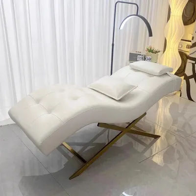 Modern Beauty Salon Facial Skin Care Chair Massage Table Curved Lash Beauty Bed Salon Equipment Furniture Massage Table Portable