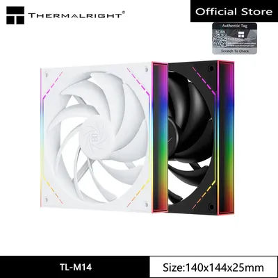 Thermalright TL-M14 ARGB Computer case fan，140x144x25mm/Wireless mirror lighting effects/9-blade high-air-volume cooling fan