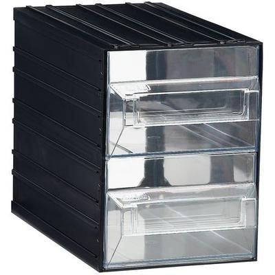 bloc 2 tiroirs mobil 102 corps noir/tiro ir transparent