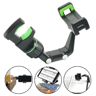 Mic Stand Phone Holder Live Broadcast Bracket Clips Music Stand Clamp Mobile Live Streaming Microphone Accessories
