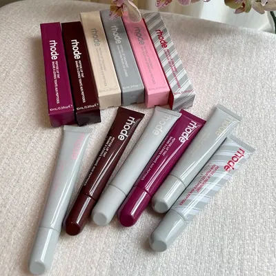 Autumn Limited Edition Rhode Cinnamon Roll Peppermint Glaze Lip Gloss Long Lasting Moisturizing Lip Brightening Makeup Care