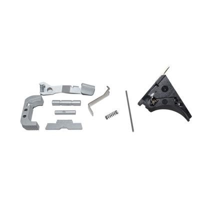 Centennial Defense Systems Glock 43x48 Lower Parts Kit Strippled 5lb Mag Catch Spring 50percent Power Trigger Spring Satin Aluminum LPK-EXT-MOD357