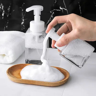 250/450ml Transparent Large Foam Dispenser Plastic Pump Bottles Mini Empty Soap Refillable Bottle For Travel Shampoo Bottles