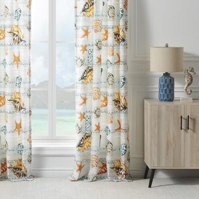 Greenland Home Fashions™ Kona Window Curtain Panels, Set of 2 by Greenland Home Fashions in Ocean (Size OS)