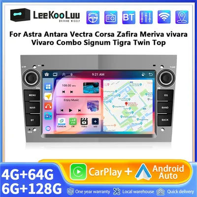 6 + 128G 7 pouces sans fil Carplay Android Auto pour Opel Astra H G J Antara Vectra C B Vivaro Corsa C D Zafira B autoradio GPS WIFI
