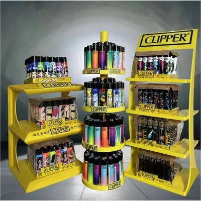 CLIPPER Grinding Wheel Original Butane Gas Lighter Interesting Personality Pattern Refillable Lighters Use Collection 24 pieces