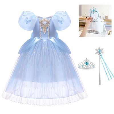 Settimana del libro 2026 Frozen, favola, principessa Elsa, vestito da damigella d'onore, tema Halloween, costume, abiti in tulle, cosplay, film, cosplay per bambine, carnevale, mascherata, matrimonio, invitato al matrimonio