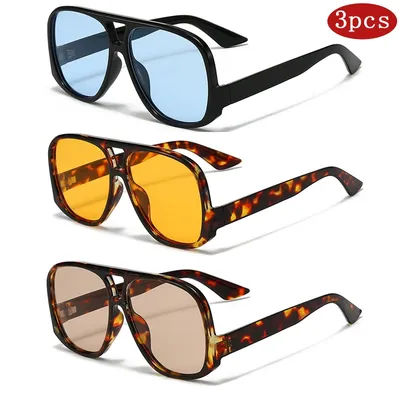 Lunettes de soleil de voiture 1/3 pièces surdimensionnées Double ponts lunettes de soleil mode conduite en plein air marque nuances lunettes voyage UV400 lunettes