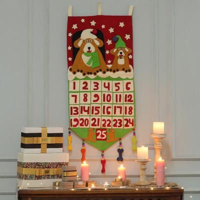 'Christmas-Themed Dog-Inspired Wool Felt Advent Calendar'