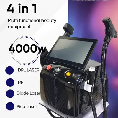 4-in-1 diode ice titanium laser 4000w diode 755 808 1064nm 940 4 wavelength laser body hair removal machine equipment