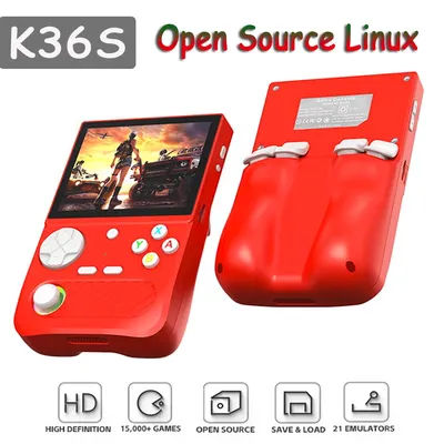 K36S Handheld Game Player with 3.5 Inch IPS Screen Linux System Portable Retro Gaming Console Perfect for Travel and Gifts