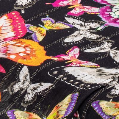 Javanaise "papillons scintillants", multicolore