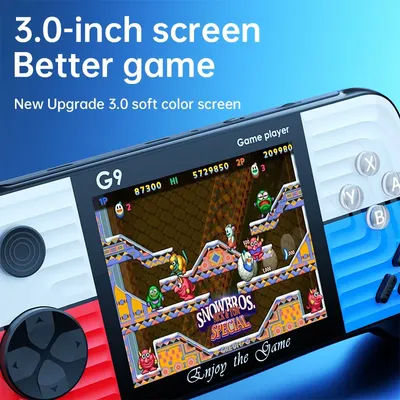 G9 Mini Handheld Game Player 3.0 Inch Screen Portable Game Console With 666 Free Games For 8 Bit Retro Game Support Two Players