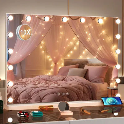 80x60cm NEW Hollywood Mirror Vanity Make Up Mirror with Lights LED Dressing Table Mirror