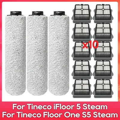 Fit For ( Tineco IFloor 5 Steam / Floor One S5 Steam ) Parts Accessories Roller Brush Hepa Filter Robot Vacuum Cleaner Kit