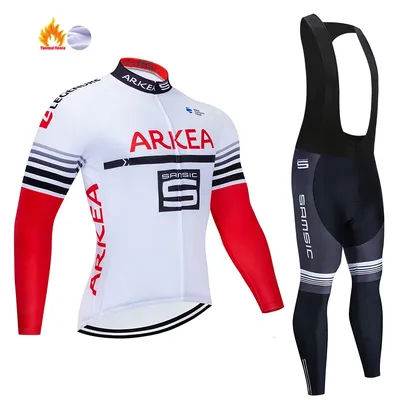 2025 Winter ARKEA Cycling Jerseys Set MTB Bike Clothes Maillot Ropa Ciclismo Invierno Bicycle Thermal Fleece Cycling Clothing