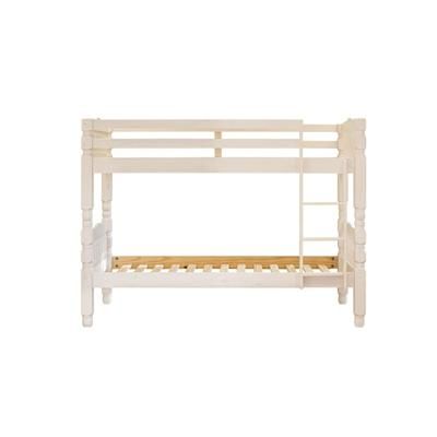 Letto a castello in legno bianco 90x190 con 2 materassi visco 20cm