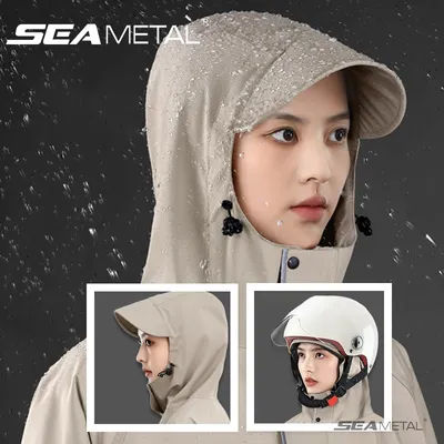 SEAMETAL Motorcycle Raincoat Electric Bike Rain Coat Men Women Durable Waterproof Adults Cycling Riding Gear Single Raincoat