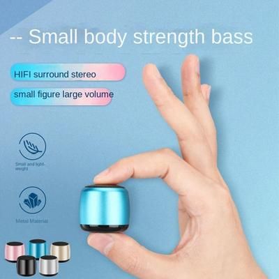 Mini Portable Bluetooth Speaker With Powerful Sound black