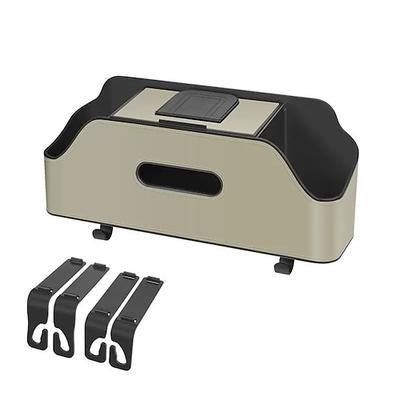 Organizer 3 in 1 per sedile posteriore auto con scatola per fazzoletti Borsa portaoggetti multifunzionale per il sedile del veicolo, mantieni la tua auto pulita e in ordine