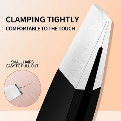 HISYI Eyebrow Tweezers Stainless Steel Slanted Clippers Fine Hair Remover Beauty Makeup Tool for Eye Brow Hair Removal