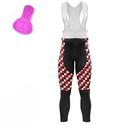 Per donna A quadri Brutto Natale natale divertente Salopette da ciclismo Bicicletta Salopette Inverno Mountain Bike MTB Ciclismo su strada Gli sport Cuscinetto 3D Ciclismo Asciugatura Rapida