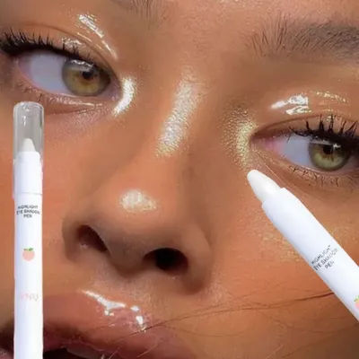 1 PC Eye Brightening Silkworm Pen Shiny Eyeshadow Pen Pearlescent Matte White Pearl Eye Highlight Eye Makeup