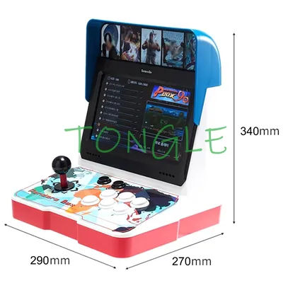 10.1 Inch Desktop Pandora's Box 9D Game Console, 32G Single Player Mini Arcade Game Machine, 2500 Games Support Turbo Function