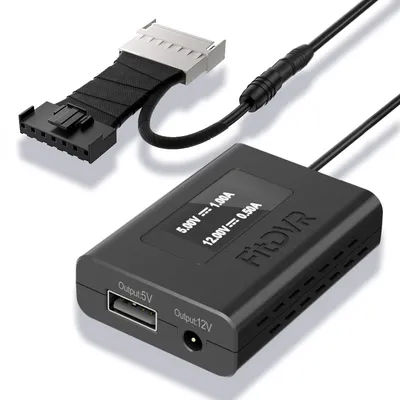 FitDVR Dash Cam Power Adapter (7-Pin) for Nissan, Ford, Mitsubishi, Toyota, Subaru, Connects to Rearview Mirror, D3-032