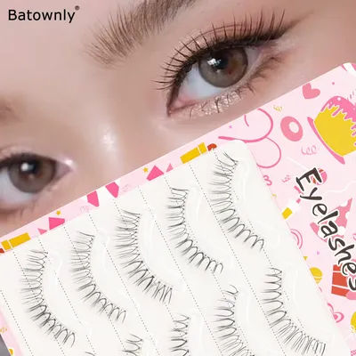 5 Pairs of Transparent U-shaped Hand-kerchief Hair Girl Group Eyelashes Natural Simulation Cross Style Fairy False Eyelashes