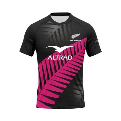 Haut homme Camiseta De Rugby Picton tous noirs Pluma Match rose T-Shirt col rond Raglan séchage rapide haut De sport haut De fitness en plein air