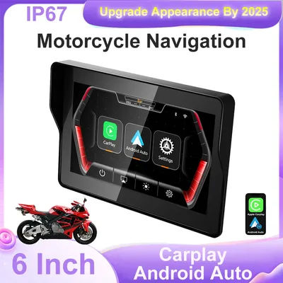 5 inch Motorcycle Display Wireless Carplay Moto Portable Digital Dashboard Android Auto Moto IP67 Waterproof BT Display Monitor