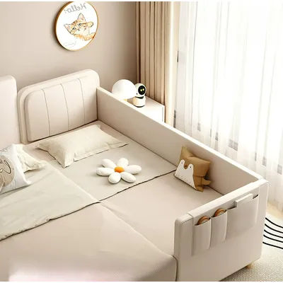 Customizable Soft Bag Splicing Artifact Baby Bedside Widened Splicing Bed Adults Guardrail Solid Wood Children's Bedside Bed