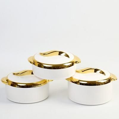 set scaldavivande touch, casseruola termica da 3 pezzi con coperchio, contenitore isolato in acciaio inox per alimenti caldi/freddi, pentole antiaderenti, moderno guscio in ABS