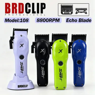 New Professional BRDCLIP BRD108 Electric High Power Motor Hair Clipper 8800RPM Hair Salon 4500mAH DLC Blade Men's Barber Machine