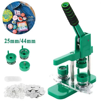 25/44mm Round Button Badge Making Machine with 100pcs Badge Material , Magnetic Replacment Mould, DIY Personalized Gifts