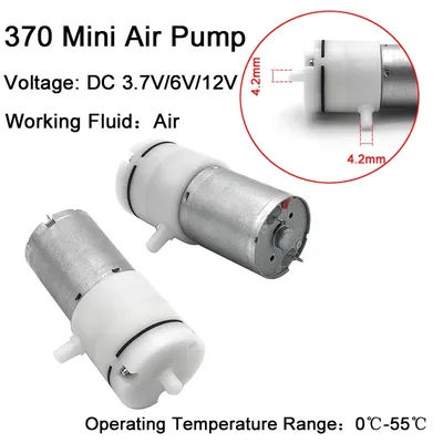 370 Mini Air Pump 3.7V 6V 12V Electric Micro Vacuum Booster Motor for Beauty Instrument Medical Treatment Breast Pump Noise 65db