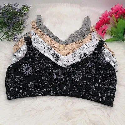 Soutien-gorge sans fil en coton pour femmes, grande tasse, couverture complète, sous-vêtements doux avec confort quotidien, 54F 52F 50F 48F 46F 44F 54E 52E 50E C30