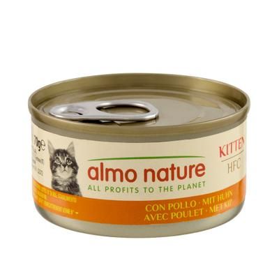 18 x 70g Kitten Chicken Almo Nature HFC Natural Wet Cat Food