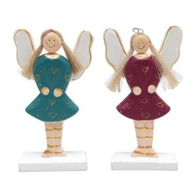 Holiday Happiness,'Handmade Balinese Holiday Decor (Pair)'
