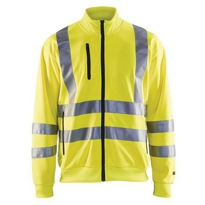 Sweat Zippé Haute Visibilité Jaune Fluorescent Taille L - Blaklader