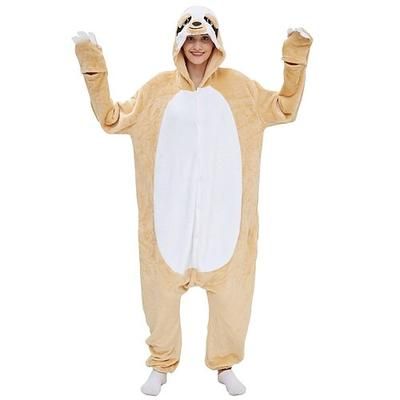 Pigiama Kigurumi Costume di fantasia Costume tutina Fantasia animale Bradipo Caldo Comodo Adulti Per uomo Per donna Halloween Carnevale Feste Performance Abbigliamento da Casa Vestirsi