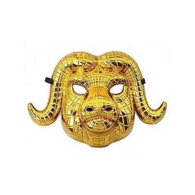 Maschera per carnevale in plastica metallica multi-stile per uomo – Costumi da leone volpe e tigre in oro per carnevale e balli in maschera