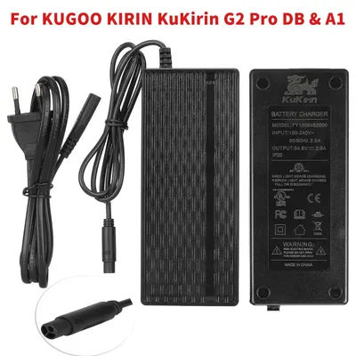 Chargeur d'origine 54.6V 2A pour Scooter électrique KUGOO KIRIN KuKirin G2 Pro DB & A1 avec prise US/EU/UK, connecteur CQ de remplacement